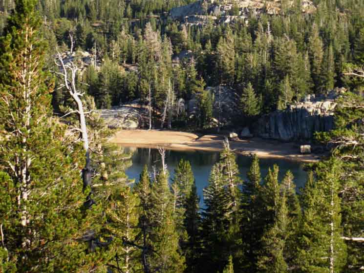 Approaching Upper Kinney Lake on the Pacific Crest Trail
